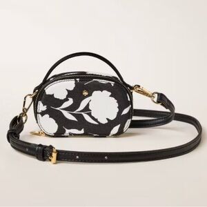 kate spade New York x Target- Classic Rose Mini Crossbody Black/White